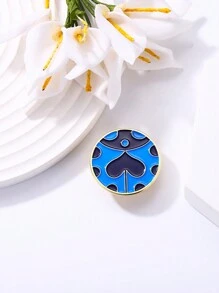 1 pieza azul mariquita esmalte pines costumbre Anime mariquita inspiración Broches con solapa distintivo con dibujos animados redondo Bisutería regalo para Niños amigos