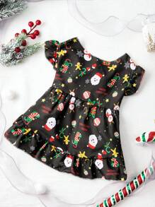 PETSIN 1件聖誕節狗衣服,公主風格聖誕老人服裝 - 彩色 - 查看 2