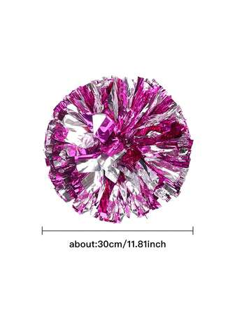 1pc Silver Pink Cheerleading Hand Flower For Dance Sports Games Party Cheerleading Hand Shake Flower, Cheerleading Supplies Cheerleader