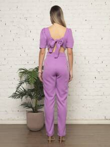 Women Jumpsuits - 紫羅蘭色 - 查看 4