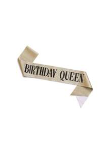 Gold Birthday Queen Sash,Christmas