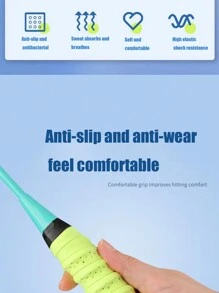 1pc Badminton Racket Dragon Bone Hand Glue And Anti-sweat Absorbing Grip Tape For Tennis Racket, Equipment - Blue - View 2