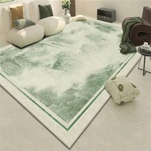 Green Ink-style Carpet, Simple And Luxury Living Room Sofa Mat, Hotel Room Bedside Rugs, Home Decor - Shanlan - View 4