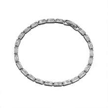 1 Pulsera De Cadena De Cobre Elegante Con Decoración Completa De Diamantes De Imitación, Adecuada Para Uso Diario - Escribe un - Ver 12