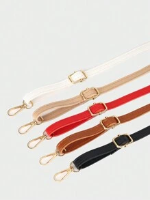 1 pieza Correa ajustable para bolso de unicolor minimalista casual de piel sintética (PU) - Marrón - Ver 6