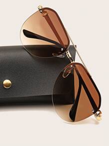 Men Tinted Lens Fashion Glasses Elegant Shades Accessories Beach Accessories Glasses Shades - Brown - View 6