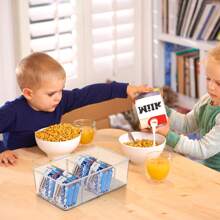 Tea Storage Boxes, Plastic Tea Box, Tea Bag Box, Kitchen Organiser, Tea Storage for Fridge, Coffee Pods, Spices and Other Foods, Transparent (4 Grids) - Clear - View 6