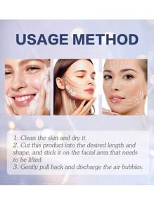 60 Pcs Face Lift Tape Invisible Lifting Sagging Skin Hide Double Chin Smooth Wrinkles Instant Face Lift V-shaped Face Tape - Clear - View 6
