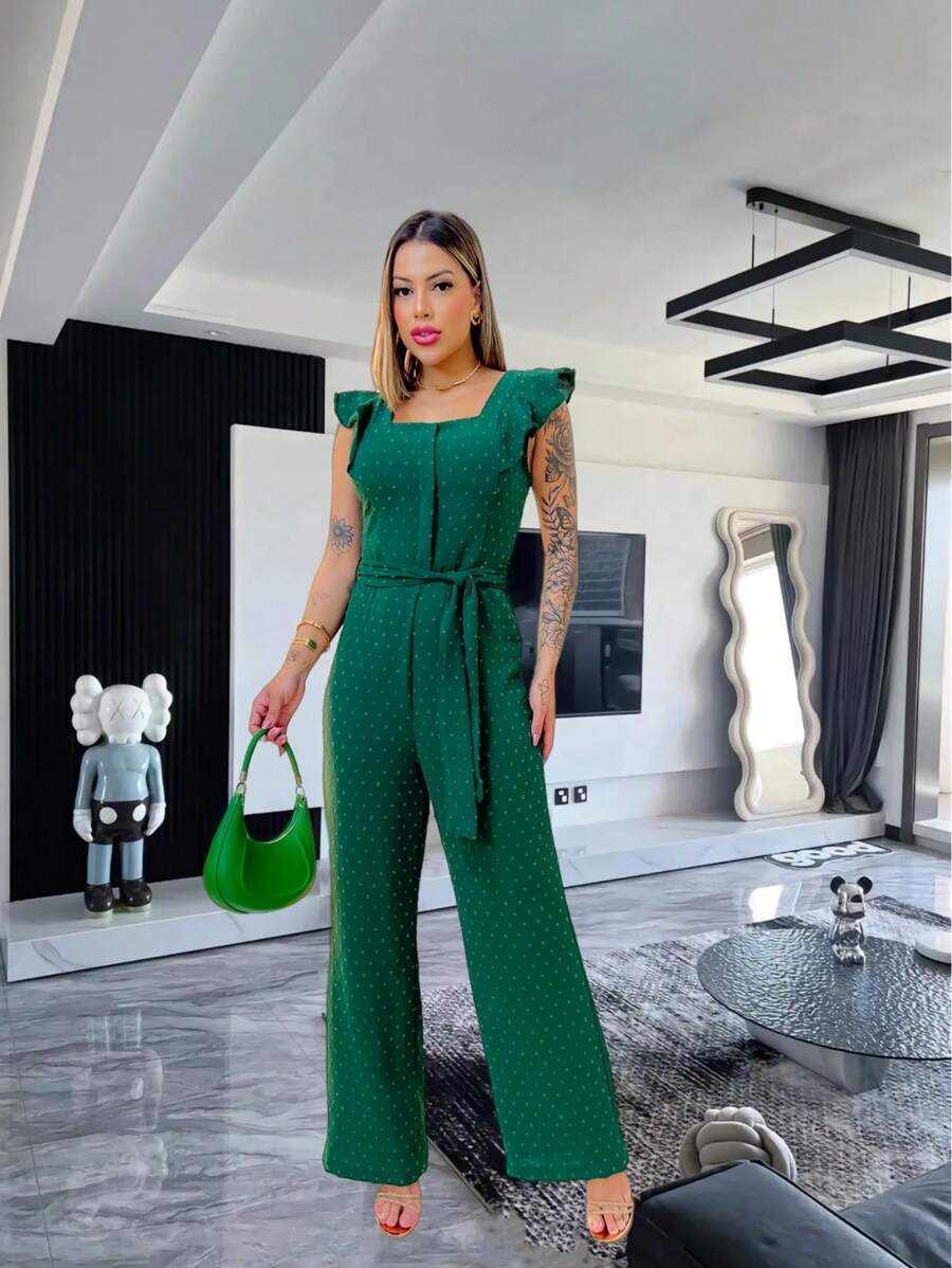 Women Jumpsuits - Army Green - View 1