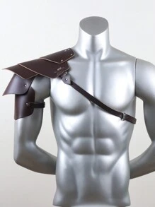 1 pieza Armadura de hombro estilo medieval europeo retro, accesorio de disfraz de cosplay para escenario - Marrón - Ver 1