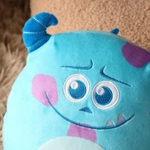Miniso Disney Pixar Round Cute Plush Toy - Stitched Doll Pillow, Christmas Holiday Gift For Friends(James P.Sullivan) - Royal Blue - View 4