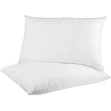 2 Standard Pillows, Includes 2 Covers With Closure. - White - View 1