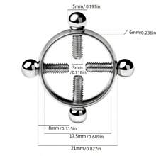 2 chiếc nhẫn núm vú giả cho nữ, đồ trang sức cơ thể, phụ kiện xỏ khuyên - 1 cặp vòng núm vú - Xem 5