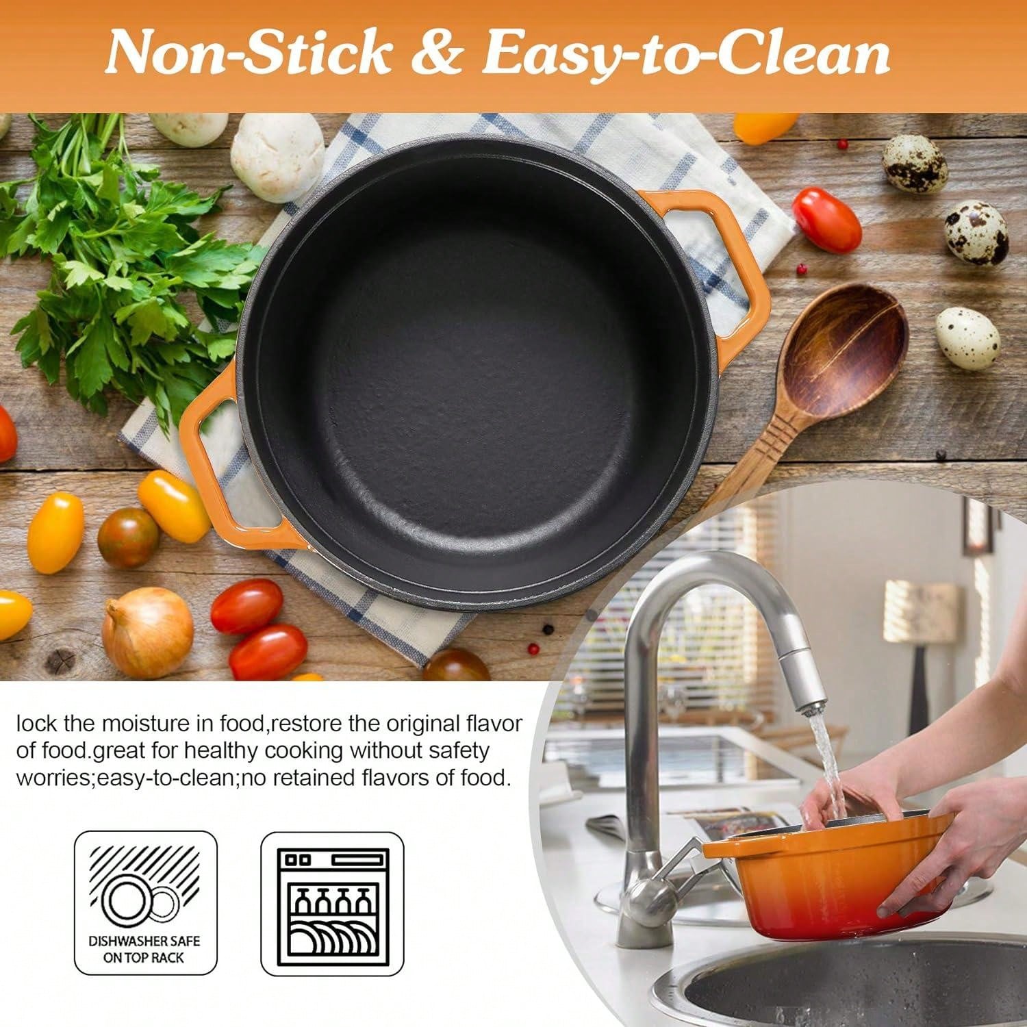 Enameled Cast Iron Dutch Oven Bread Baking Pot with Lid SHEIN USA