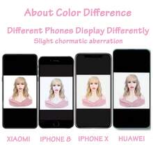 14英寸合成卷曲針織髮延伸水波編髮毛束,一包24股,100克 - 杏色 - 查看 5