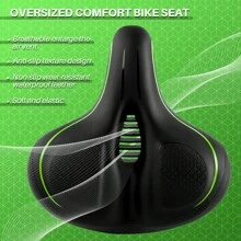 Oversized Bike Seat for Peloton Bike & Bike+, Comfort Seat Cushion Compatible with Peloton, Spin Bike, Road or Exercise Bikes, Bicycle Wide Saddle Replacement for Men & Women, Accessories for Peloton