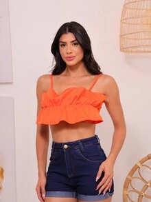 Women Tank Tops & Camis - 橘色 - 查看 5