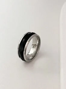 Bague À Facettes Simple En Blocs De Couleurs