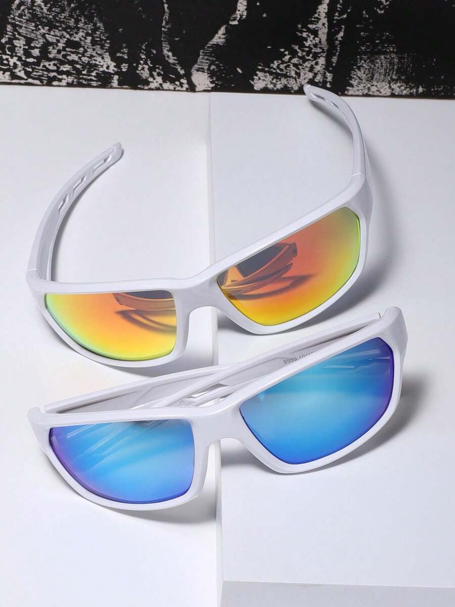 2pcs Black Frame Fashionable Glasses For Everyday Use - Multicolor - View 1