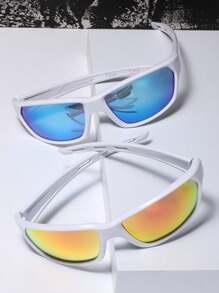 2pcs Black Frame Fashionable Glasses For Everyday Use - Multicolor - View 2