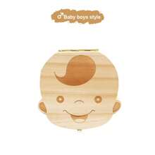 1 pieza Caja organizadora para guardar dientes y mechones de cabello del bebé con diseño del alfabeto inglés, recuerdos de bebé para colección de dientes y cabello, regalos para baby shower y Pascua para niñas/niños