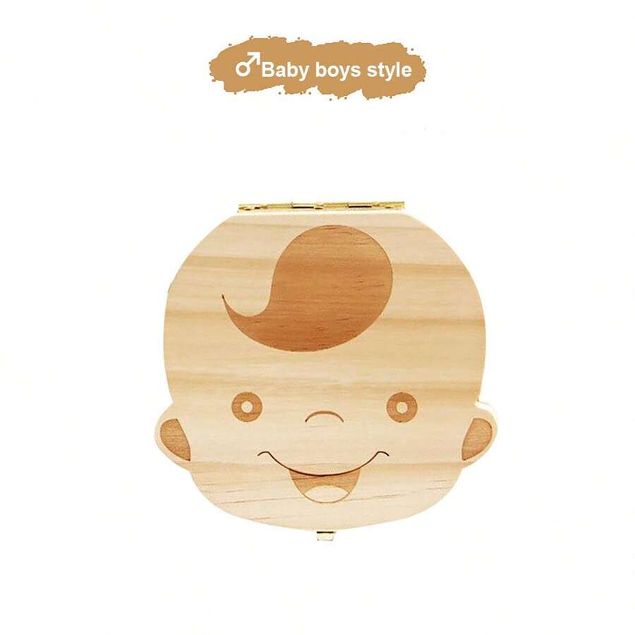 1 pieza Caja organizadora para guardar dientes y mechones de cabello del bebé con diseño del alfabeto inglés, recuerdos de bebé para colección de dientes y cabello, regalos para baby shower y Pascua para niñas/niños