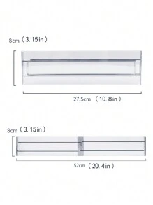 1 件透明抽屉隔板，塑料透明可调节抽屉隔板万圣节装饰万圣节服装秋季装饰节日装饰 - 無色 - 查看 2