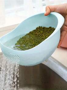 1/2/3入組帶濾網的草莓洗飯碗 - 有效清潔小顆粒和廚房工具 - 藍色 - 查看 1