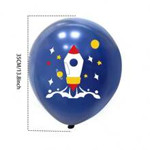 9/12/18/24/30/36/63pcs 2025 New Astronaut Space Rocket Latex Balloons, 12 Inch Diameter, Suitable For Birthday Party, Wedding, Bridal Shower, Anniversary, Bachelor Party, Graduation Party, Mother's Day, Thanksgiving, Christmas, Easter, Valentine's Day, Party Decorations