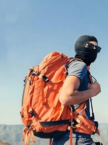 1pc Windproof Breathable Ski Mask Balaclava Headwear Motorcycle Thermal Face Mask Bandanas(Black) - Black - View 4