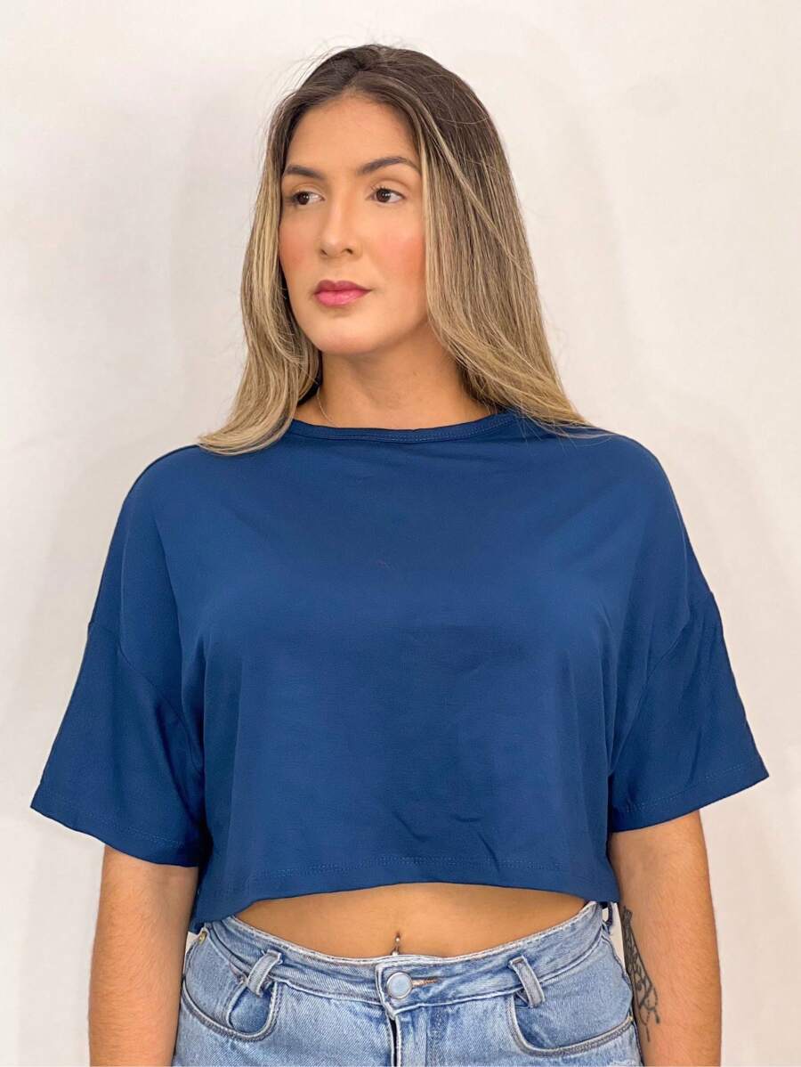 Women T-Shirts - 藏蓝色 - 查看 1