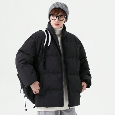Verdickte, Warme, Lässige, Wendbare Herrenjacke Mit Stehkragen Für Den Winter