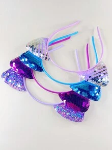 4pcs/set Child Sequin Cat Ears Headband Hair Accessories - Multicolor - View 2