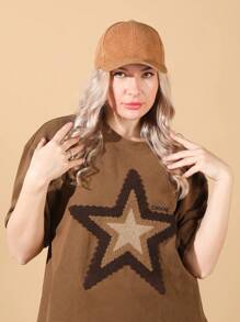 1pc Unisex Corduroy Baseball Cap, Suitable For Daily Use In Autumn And Winter - Camel - View 2