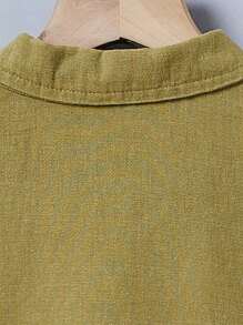 男童秋季雙口袋休閒襯衫