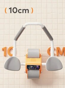 Multicolor Abdominal Wheel With Elastic Resistance Band Set - Orange - View 2