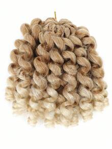 8 英寸 20 根魔杖捲曲鉤針頭髮牙買加彈性鉤針頭髮短捲髮辮子頭髮捲曲鉤針頭髮