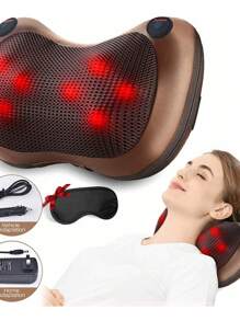 Masajeador Espalda Cuello Infrarrojo Almohada En Coche Casa - Negro - Ver 1