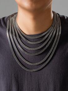 1 pc Fashionable street style celebrity same minimalist style stainless steel necklace (give to a friend)