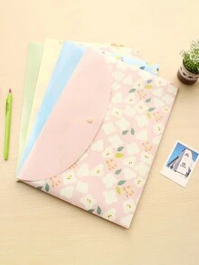 4pcs Random Cute Student Cartoon Waterproof Storage Bags For Office Supplies And Documents - Multicolor - View 6