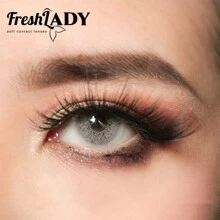 FRESH LADY Ocean Gray Colored Contact Lenses 1 Year Disposable - Light Grey - View 4
