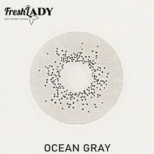 FRESH LADY Ocean Gray Colored Contact Lenses 1 Year Disposable - Light Grey - View 7