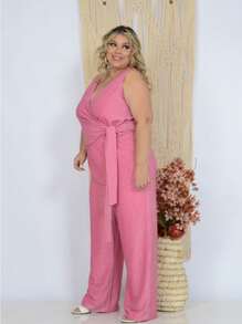 MACACÃO ESTRELA PLUS SIZE MALHA LUREX MEGA ESTILOSO