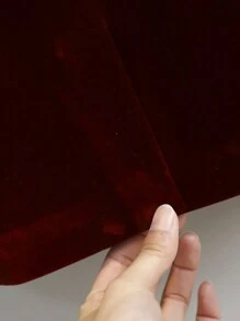 青少年男孩顏色拼接絨面西裝夾克，立領，適用於春季 - 酒紅色 - 查看 8