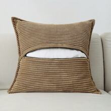 1 Peça Capa De Almofada Liso Sem Enchimento, Capa De Almofada De Veludo Cotelê Para Sofá, Decoração De Casa