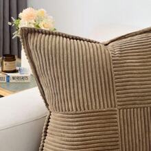 1 Peça Capa De Almofada Liso Sem Enchimento, Capa De Almofada De Veludo Cotelê Para Sofá, Decoração De Casa