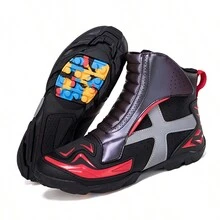 Men's Sports Racing Boots Motorcycle Boots Professional Competition Riding Boots Anti-Slip Abrasion Resistant Shoes With Buckles - Black - View 7