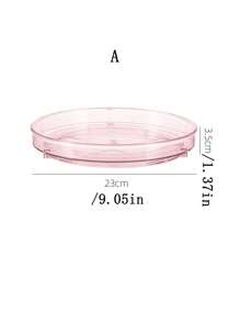 1入組旋轉多層透明調料架,適用於廚房、冰箱、浴室、化妝品和桌面儲物 - 粉色 - 查看 3