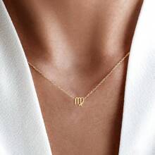 1 chiếc vòng cổ hình cung hoàng đạo bằng thép không gỉ thời trang mới dành cho phụ nữ nhân dịp sinh nhật - Vàng - Xem 1