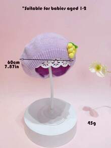 1頂紫色女孩葡萄裝飾貝雷帽 - 紫色 - 查看 7